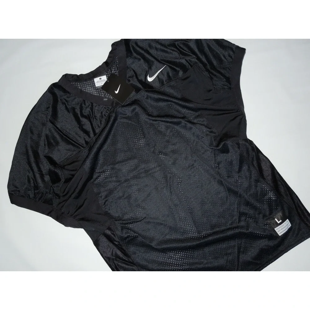 Nike Mens Velocity 2.0 Football Practice Jersey Black Size Large L‎